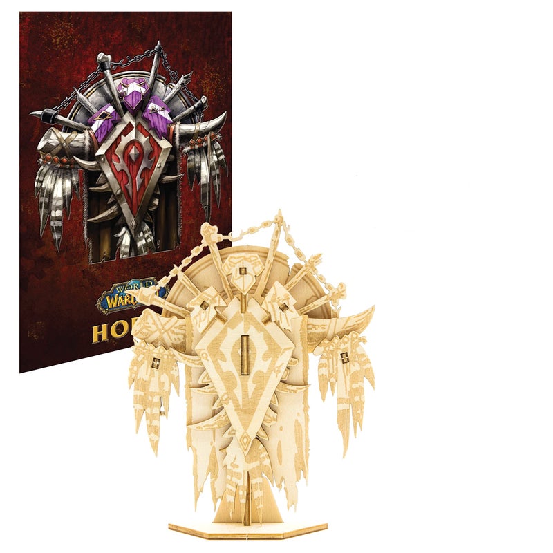 IncrediBuilds World of Warcraft Horde 3D Wood Puzzle Model Figure Kit (19 Pcs) & Exclusive Poster - Build & Paint 3-D Video Game Replica Toy, No Glue or Tools Required - Gamer Gift for Teens, Adults, Kids (12+) - Image 1